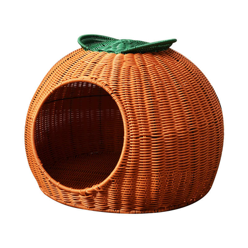 猫咪窝四季通用猫窝藤编可水洗猫窝窝冬季保暖耐脏网红猫屋猫别墅