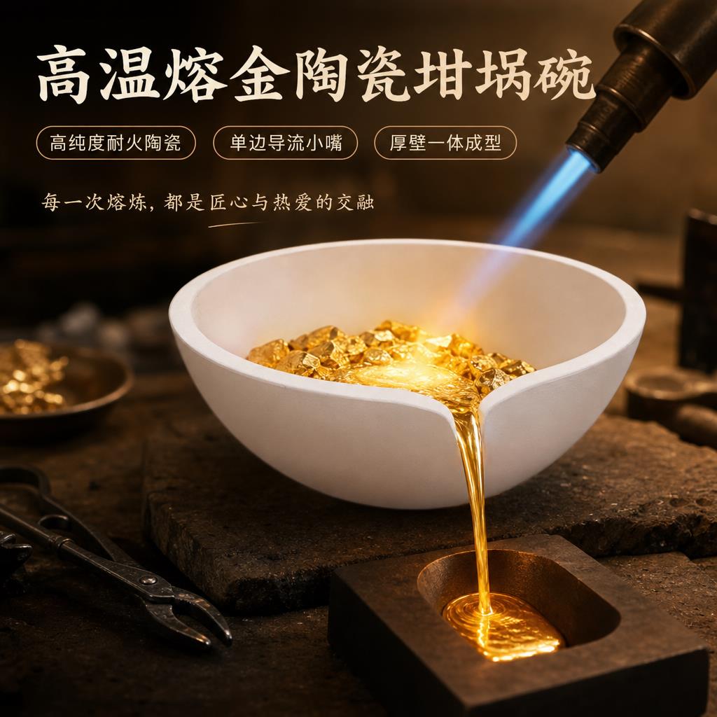 烧黄金烧杯炼金坩融化铂熔化锅提炼熔金碗坩锅融金小型炼化工具