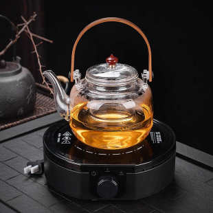 现代简约电陶炉耐热玻璃煮茶器家用多功能迷你小型电热烧水煮茶炉