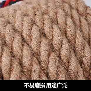 拔绳绳麻成人儿童趣味河比赛绳粗麻绳加粗麻绳河25米黄麻绳拔拔河