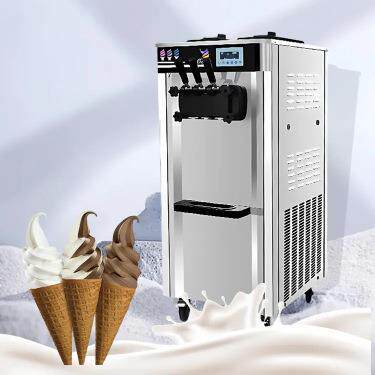 Icecream全自动冰淇淋机小型立式甜筒雪糕冰激淋奶浆机冰激凌
