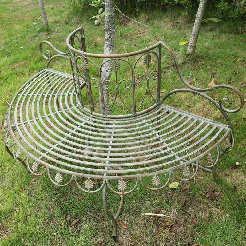 外单古欧复围树半28502圆椅户外花园铁艺树椅式背围靠花园别墅庭