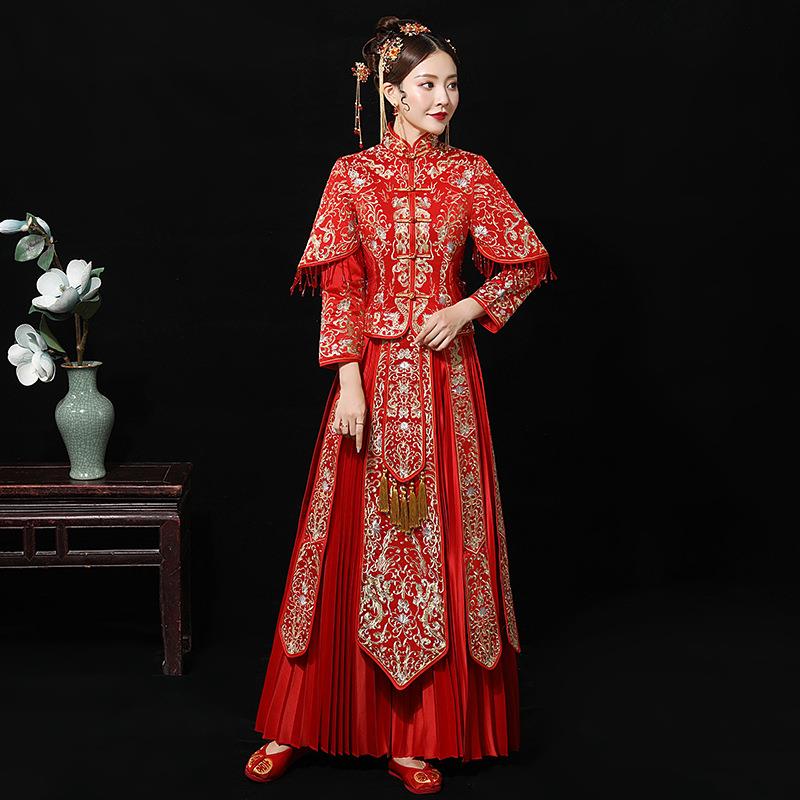 秀禾服女新娘2025新款中式婚纱结婚礼服中国风出阁敬酒服旗袍