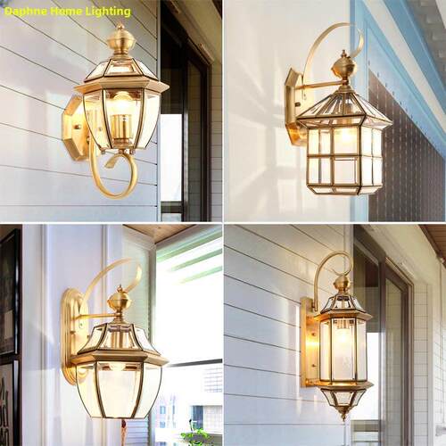 全铜户外花园壁灯防水门房屋灯阳台楼梯通道门走廊灯简易Led