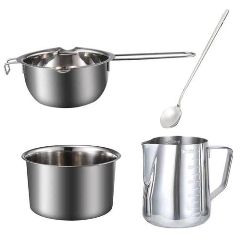 1 Set Candle Making Kit Pouring Pot Wicks Sticker DIY Candle