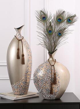 欧式陶瓷花瓶酒柜装饰品客厅电视柜玄关入户门摆件美式创意家居