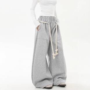Super Baggy Barrel Sweatpants Wide Leg Pants For Women Men