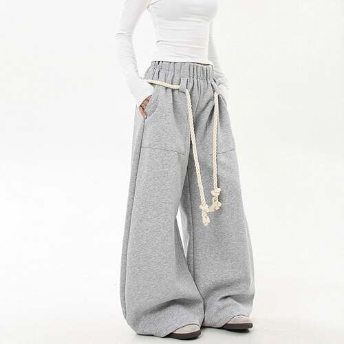 Super Baggy Barrel Sweatpants Wide Leg Pants For Women Men