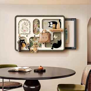 中古风装电表箱饰复古猫免打孔洞洞画板配WFC箱电遮挡电闸开关盒