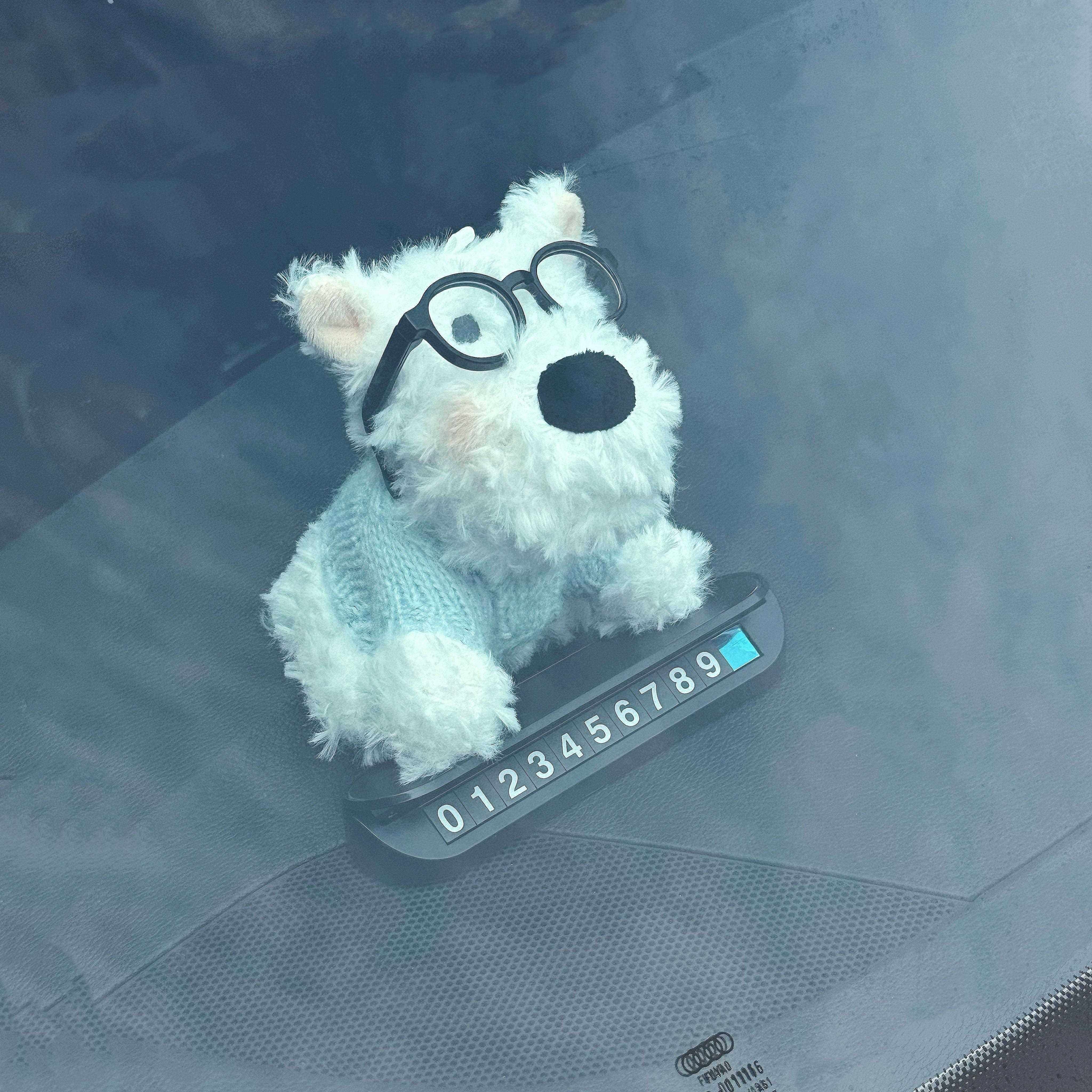 可爱西高地停车号码牌挪车电话临时移车数字汽车内饰品摆件女高级,汽车用品/电子/清洗/改装,停车号码牌,淘宝优惠券,粉丝福利购,淘宝优惠卷