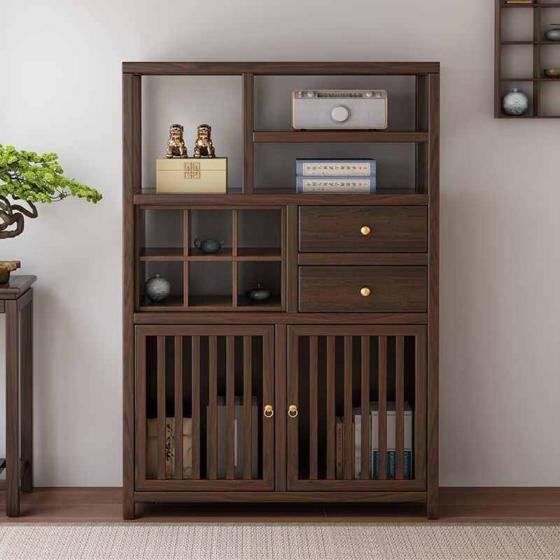 北美黑胡桃博古架新中式实木置物架多宝阁阳台小茶桌柜迷你收纳柜,住宅家具,多宝格/博古架,淘宝优惠券,粉丝福利购,淘宝优惠卷