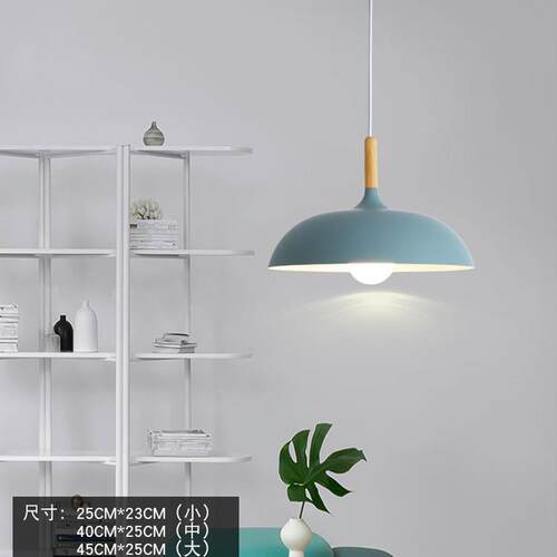 北欧简约创意个性半圆白色锅盖吊灯loft铁艺单头餐厅客厅饭店灯具