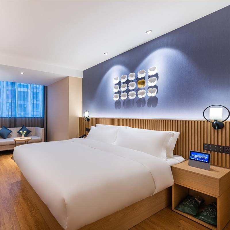 桔子酒店宾馆家具标间全套民宿客房床样板间翻新酒店专用床批发