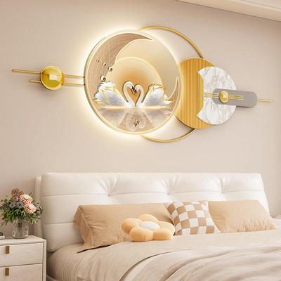 2025新款床头画卧室装饰画高级感LED发光壁画民宿酒店墙面挂画