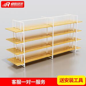 名创款货架子精品优品店黑色中岛超市挂钩双面摆挂饰品商品展示架