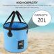 Bags Folding Bucket 20L Outdoor Water Portable Waterproof