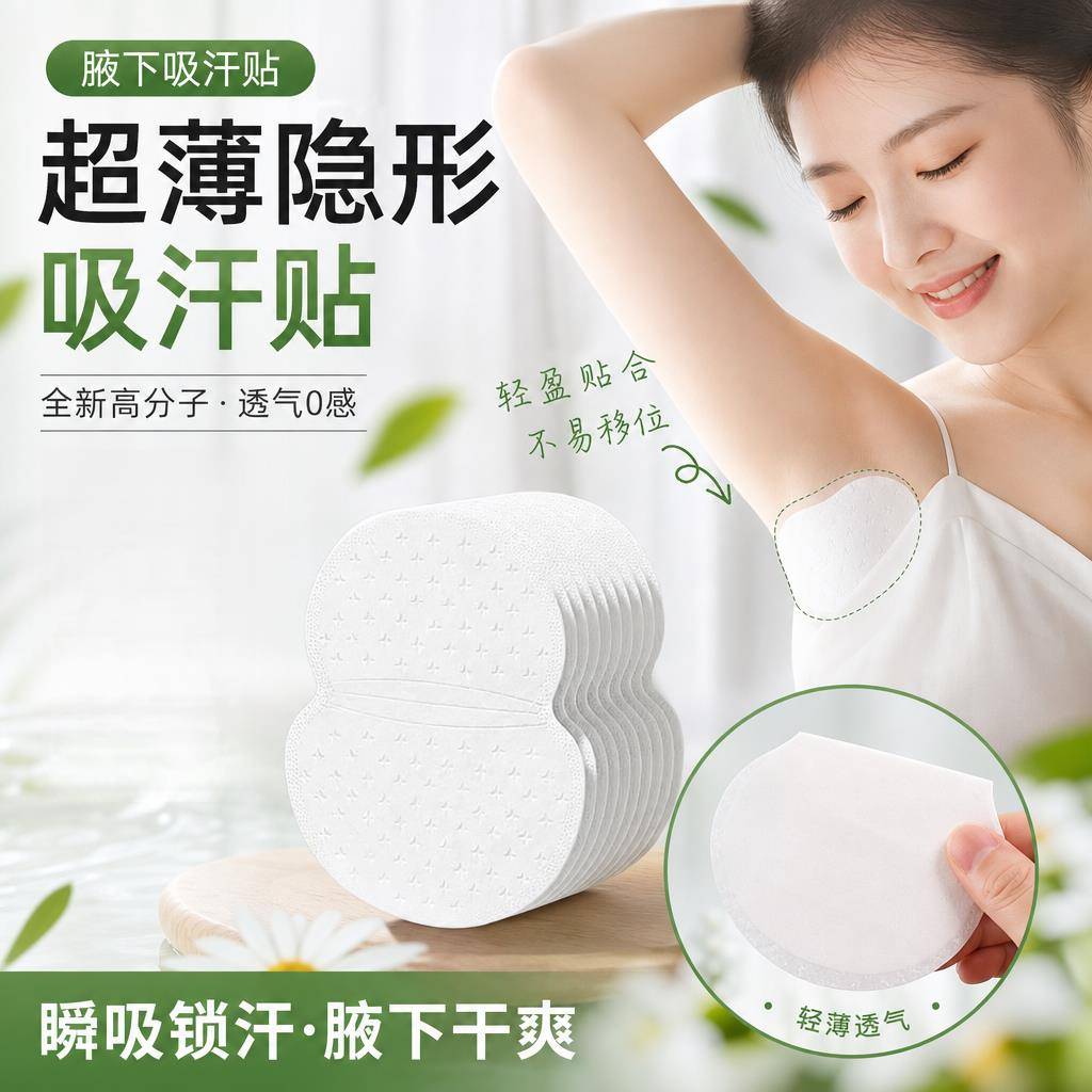 男女通用隐形腋窝吸汗垫一次性超薄透气紧身衣不凸起防出汗隔汗贴
