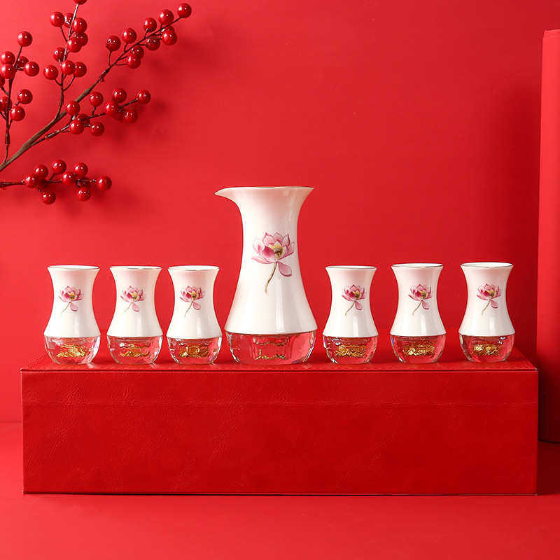 陶瓷酒具酒壶套装重视一口杯白酒杯一整套小口杯清酒杯分酒器套装,餐饮具,酒具套件,淘宝优惠券,粉丝福利购,淘宝优惠卷