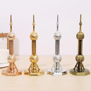 东方明珠塔模型金属摆件上海旅游纪念品锌合金工艺品装饰摆件跨境