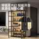 带锁酒层柜一柜靠墙储物柜自带灯条家客体厅红酒展示柜隔用酒柜柜