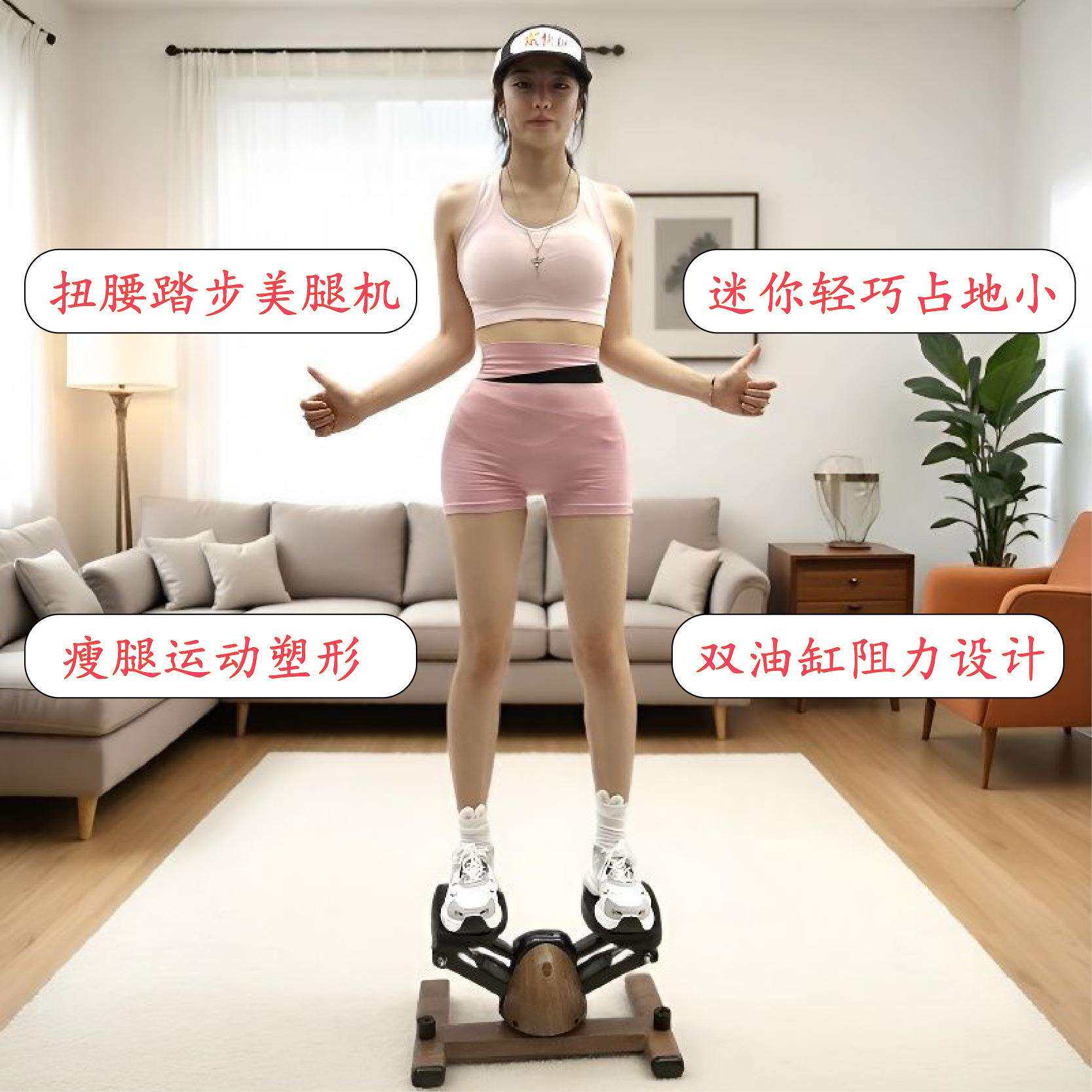 多功能手提迷你扭腰摆胯健身摇摆机踏步机家用健身脚踏瘦腿美腿