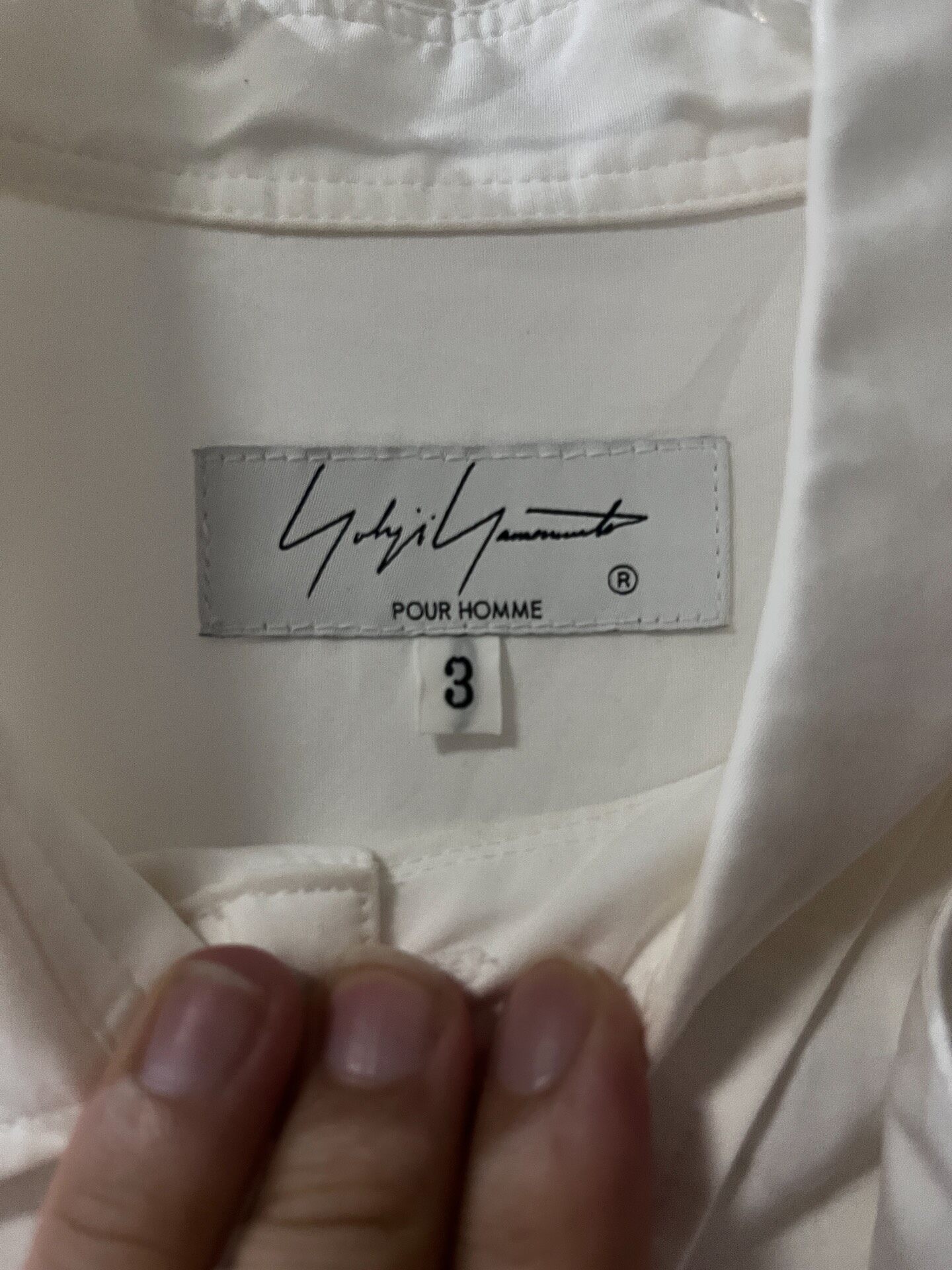 Yohji Yamamoto 21AW Hand-painted Shirt — label