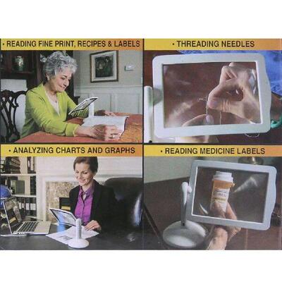 3X 180° Rotatable Reading Magnifier Handsfree Loupe Table