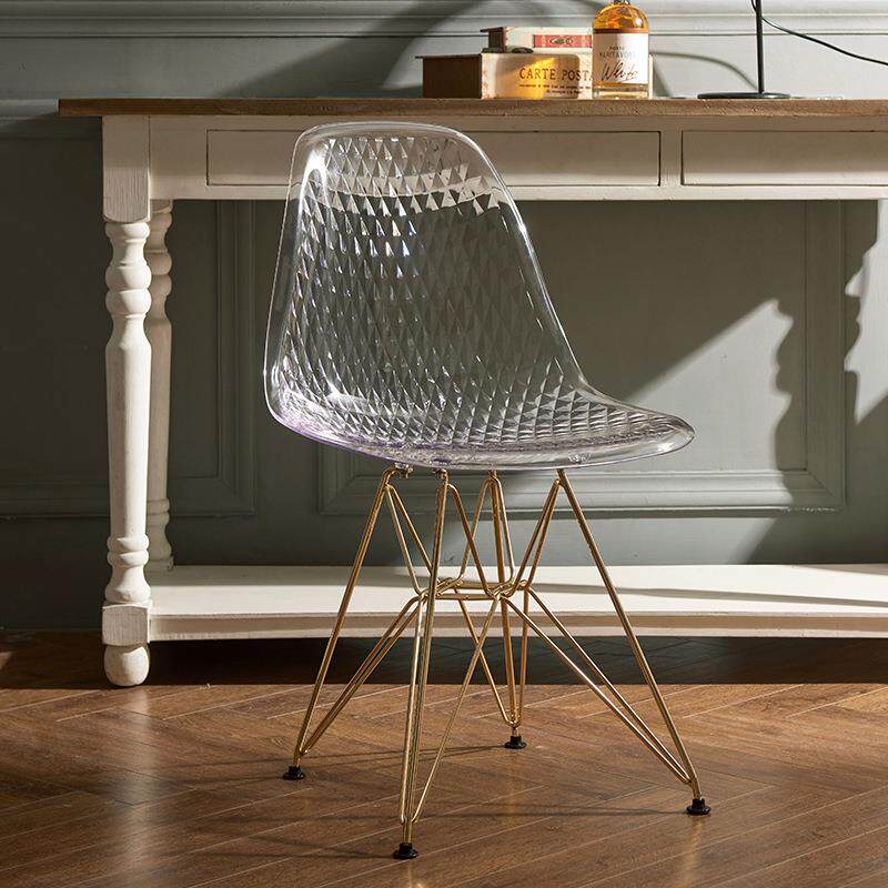 工厂网红餐椅设计师创意家用靠背椅子亚克力透明水晶化妆椅书房椅