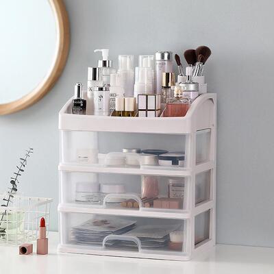 Transparent Cosmetic Storage Box Jewelry Dressing Table Desk