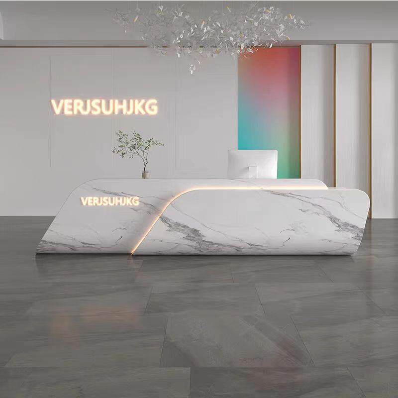 异型烤漆前台接待台欧式售楼部商场酒店服务台咨询台公司前台吧台