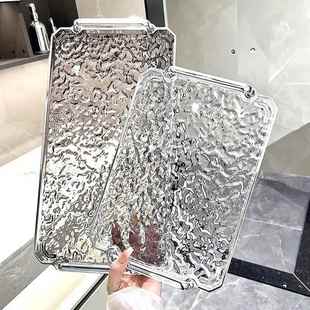 托盘长方形客厅家用轻奢高档亚克力2023新款茶盘杯子水杯茶具托盘