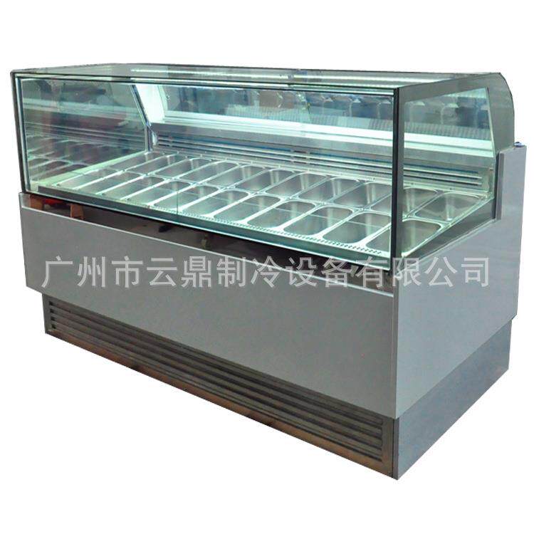 厂家新款直角20盘硬冰柜商用雪糕陈列柜110V冰淇淋展示柜