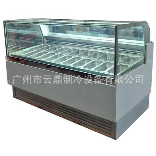 厂家新款直角20盘硬冰柜商用雪糕陈列柜110V冰淇淋展示柜