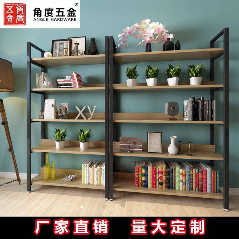 定制钢木置物展示货架简易现代简约服装化妆品陈列架临沂工厂