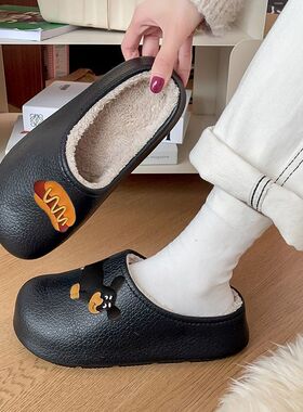 防水棉拖鞋女士秋冬季2025新款室内家居防滑耐磨防滑外穿保暖棉拖