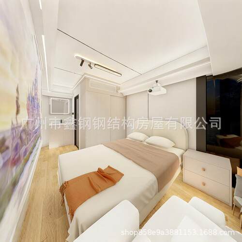 屋鑫5.6米一钢房卫迷你太空舱房子t XG胶囊房屋带装修一移动房厂