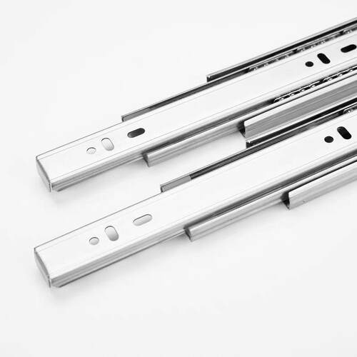 抽屉滑5轨三节D3RS-250/300/0/400/BNA40/500 工业导轨黑5钢 不锈