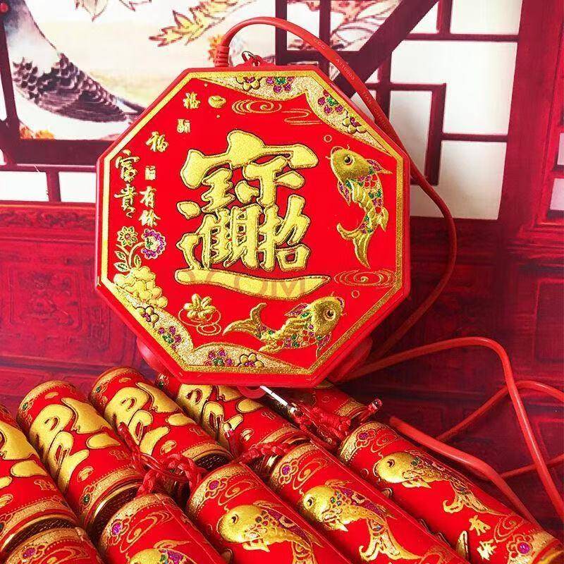 2026新款礼炮电子电鞭炮可充过年节日装饰灯电子巨炮结婚响KYM乔