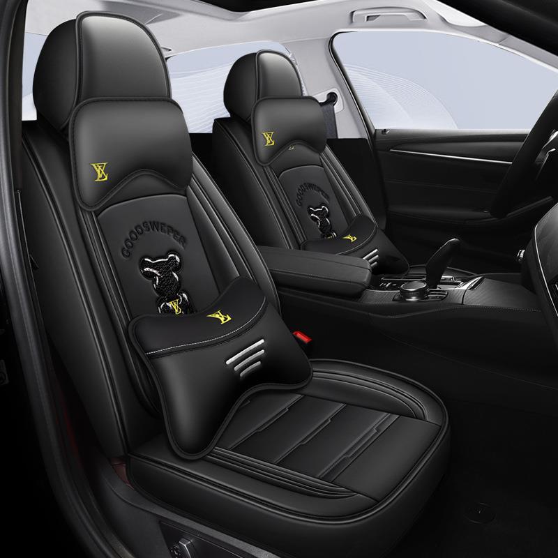 连头专用汽车座卡套全245包围体皮冰丝透气四季新车坐座椅套通垫