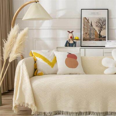 Inya Throw Blanket Textured Solid Soft Sofa Couch Cover Deco