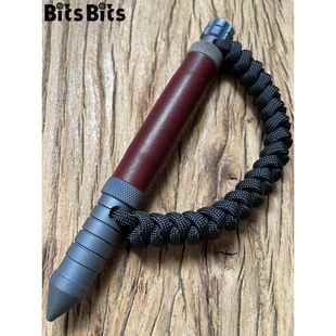 高档钛合金酷ed伽c撬掌棍古巴藤应急破窗棍短棍马棍术卡利点穴按