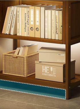 竹下书架物架落TKF地书柜储山物柜一体靠收纳家用小窄置墙柜子方