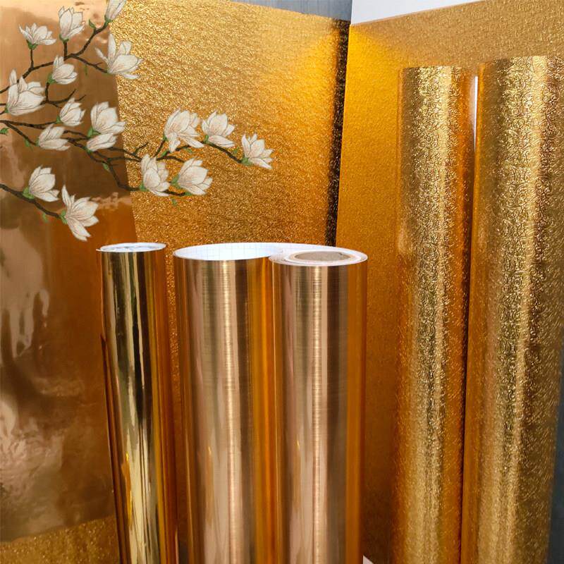 自制金色摄影背景DIY屏风彷金箔贴纸金色镜面反光舞台背景板自粘