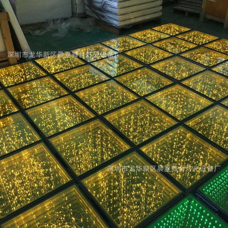 广州工厂直销led地砖灯金色全彩地埋灯发光跳舞舞台地板酒吧发光
