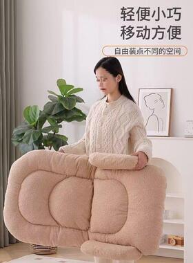 懒人沙发阳台飘窗卧室落RYW地靠折叠背靠背休闲单椅子榻榻米椅人