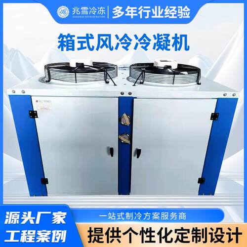 箱式风冷凝机组工业螺杆式制冷机冷冻箱式风冷冷凝机组