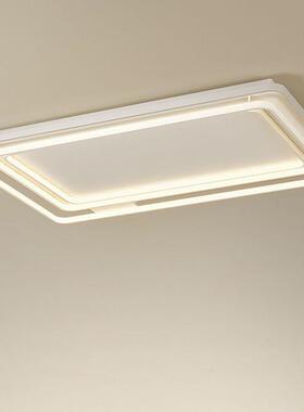 客厅吸顶灯大气大厅灯新款现代简约设计师极简白色长方形led主灯