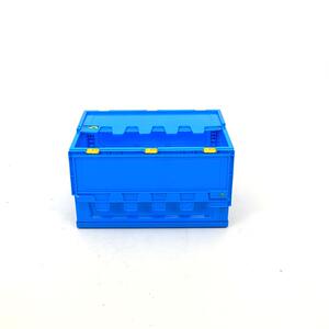 料拆叠箱060-340塑胶对叠周转箱600-340内倒叠式带盖折生塑鲜水果