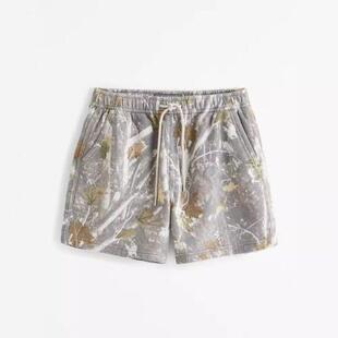 Women Camo Leaf Print Drawstring Shorts Camouflage Summer