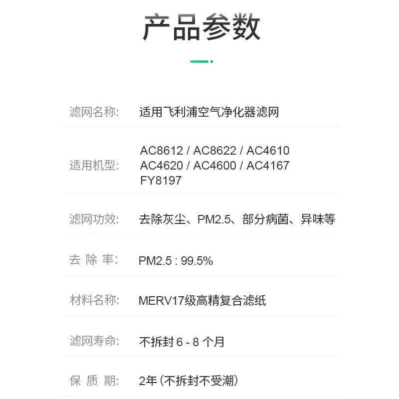 配飞利浦ac4167滤网ac2861286242046适61新款加强0净化器滤芯fy81